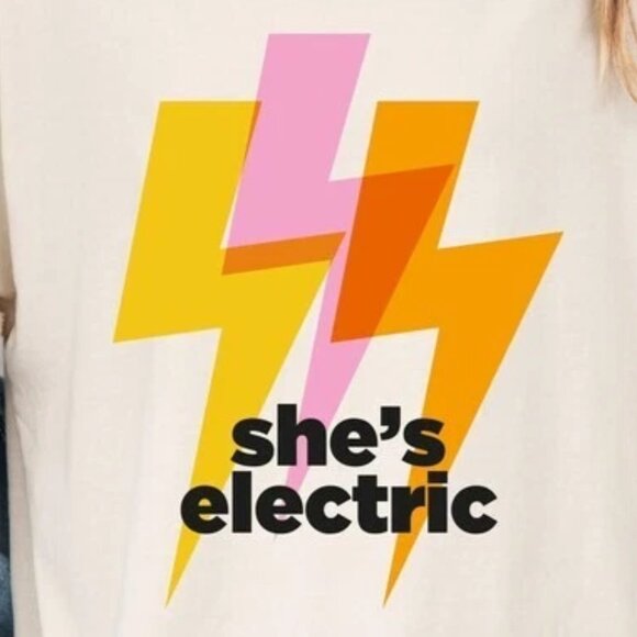 Comfort Colors Oasis She_s Electric Song Lyrics T-Shirt 90s Vibes Rock Music 169 - Picture 2 of 5